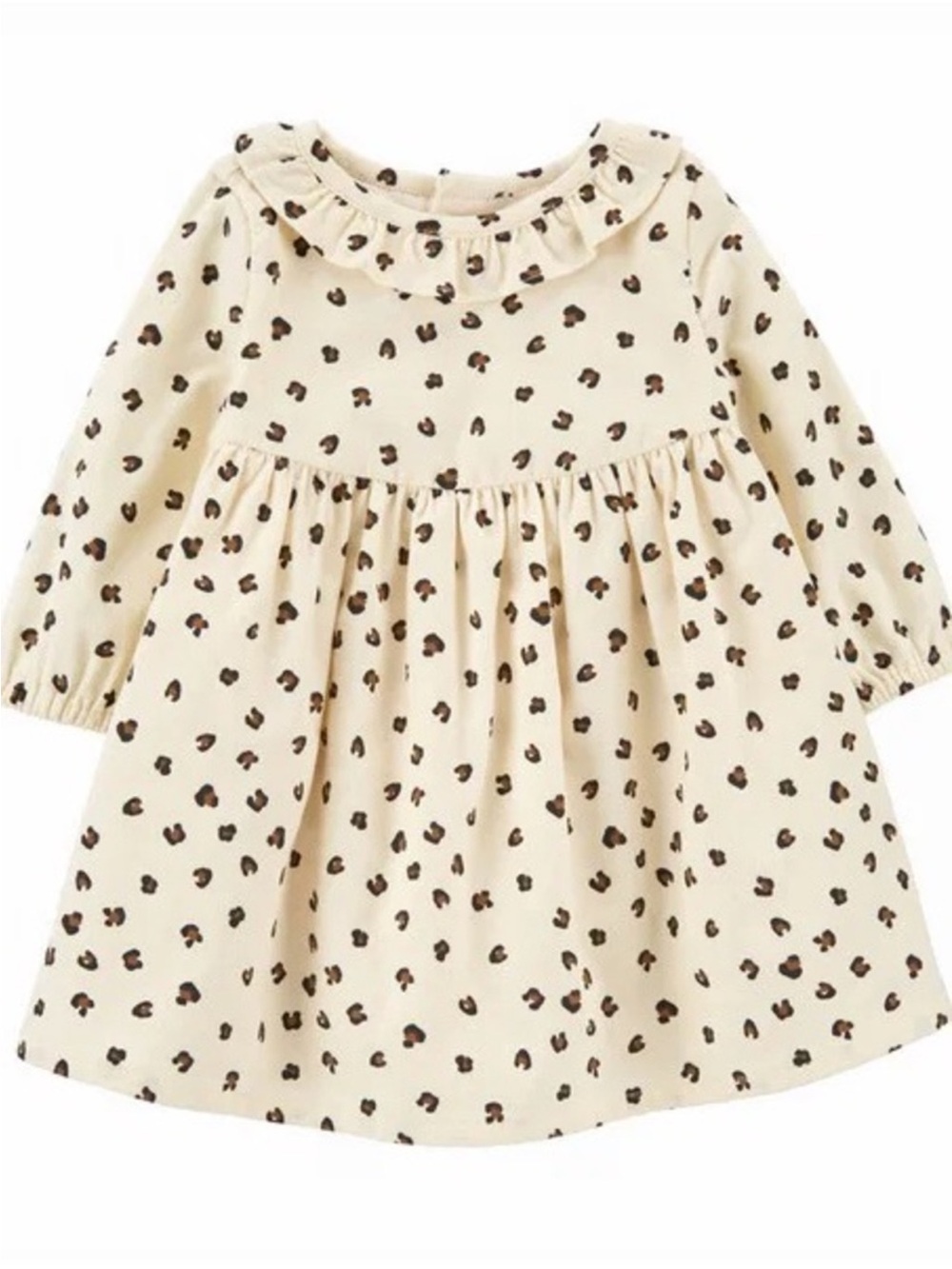 Carter's Leopard Long Sleeve Corduroy Dress Baby Girl 6M
Cream Animal Print